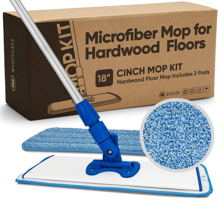 Cinch-Mop – Mikrofaser-Wischmopp für Hartholzböden – flaches Wischmopp-System für Holz, Fliesen, Lam