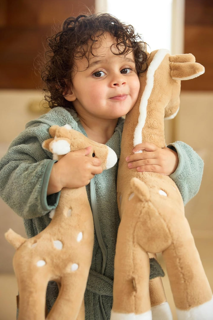 Jollein Kuscheltier XL - Giraffe, Biscuit - 100% Polyester - 52x18,5x23cm - Giraffe Plüschtier Giraf