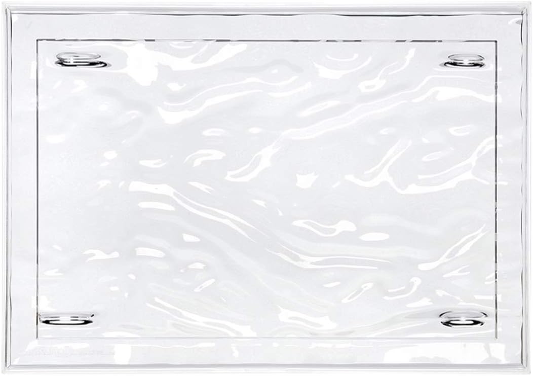 Kartell 01200B4 Dune Tablett, Plastik, Kristall, 46 x 32 x 2,5 cm Piccolo Cristallo, Piccolo Cristal
