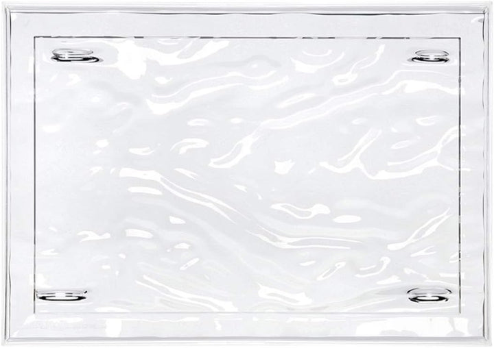 Kartell 01200B4 Dune Tablett, Plastik, Kristall, 46 x 32 x 2,5 cm Piccolo Cristallo, Piccolo Cristal