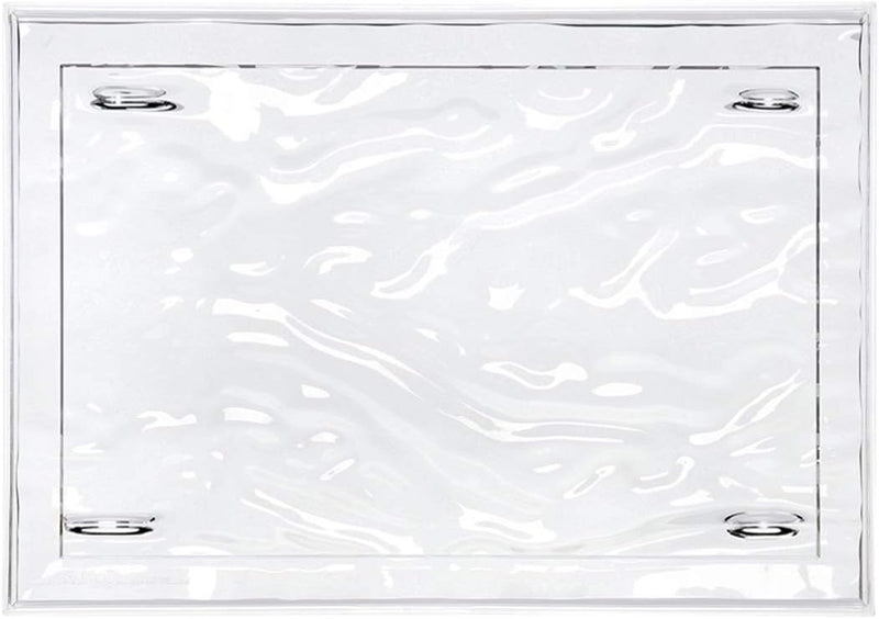Kartell 01200B4 Dune Tablett, Plastik, Kristall, 46 x 32 x 2,5 cm Piccolo Cristallo, Piccolo Cristal