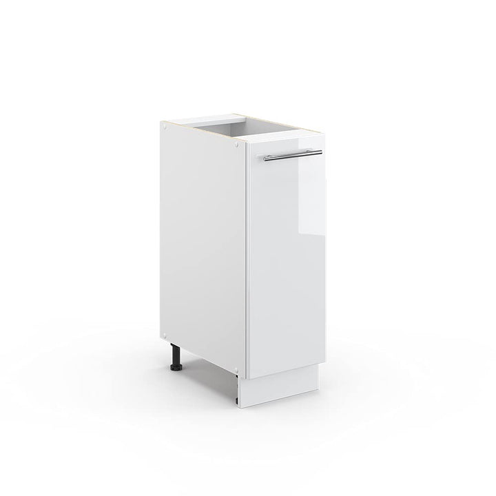 Vicco Apothekerschrank Fame-Line, Weiss Hochglanz/Weiss, 30 cm ohne Arbeitsplatte Weiss Hochglanz Ap