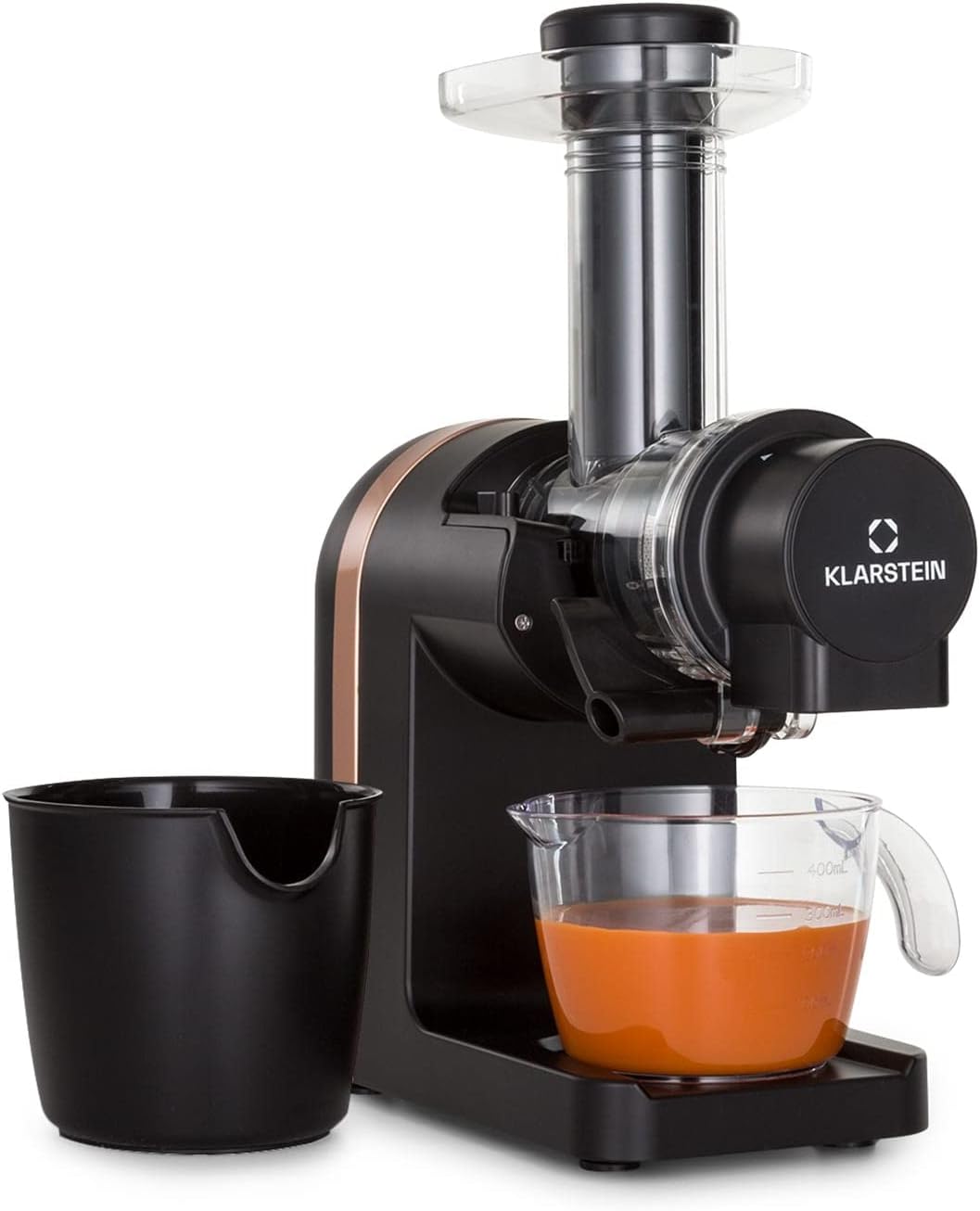 Klarstein Bella Elegance Saftpresse 200 W, Entsafter mit 400 ml, BPA-frei, rutschfester Standfuss, m