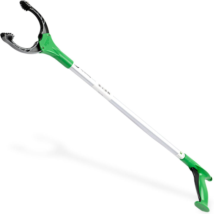 UNGER NiftyNabber Trigger Allzweckgreifer (93 cm lang, Müllzange, mit Magnetspitze, Greifkopf 360° d