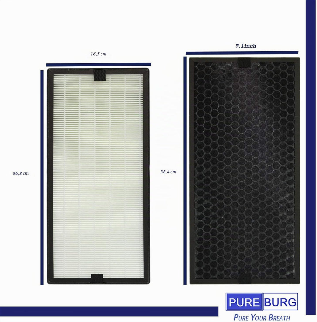 PUREBURG Ersatz-HEPA-Filter-Set, kompatibel mit Rowenta Intense Pure Luftreinigern PU40XX Serie PU40
