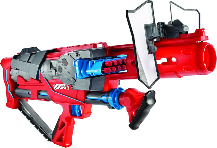 Mattel Y8618 - Boomco Rapid Madness, Blaster mit Druckluftantrieb und 20 Smart Stick-Pfeilen
