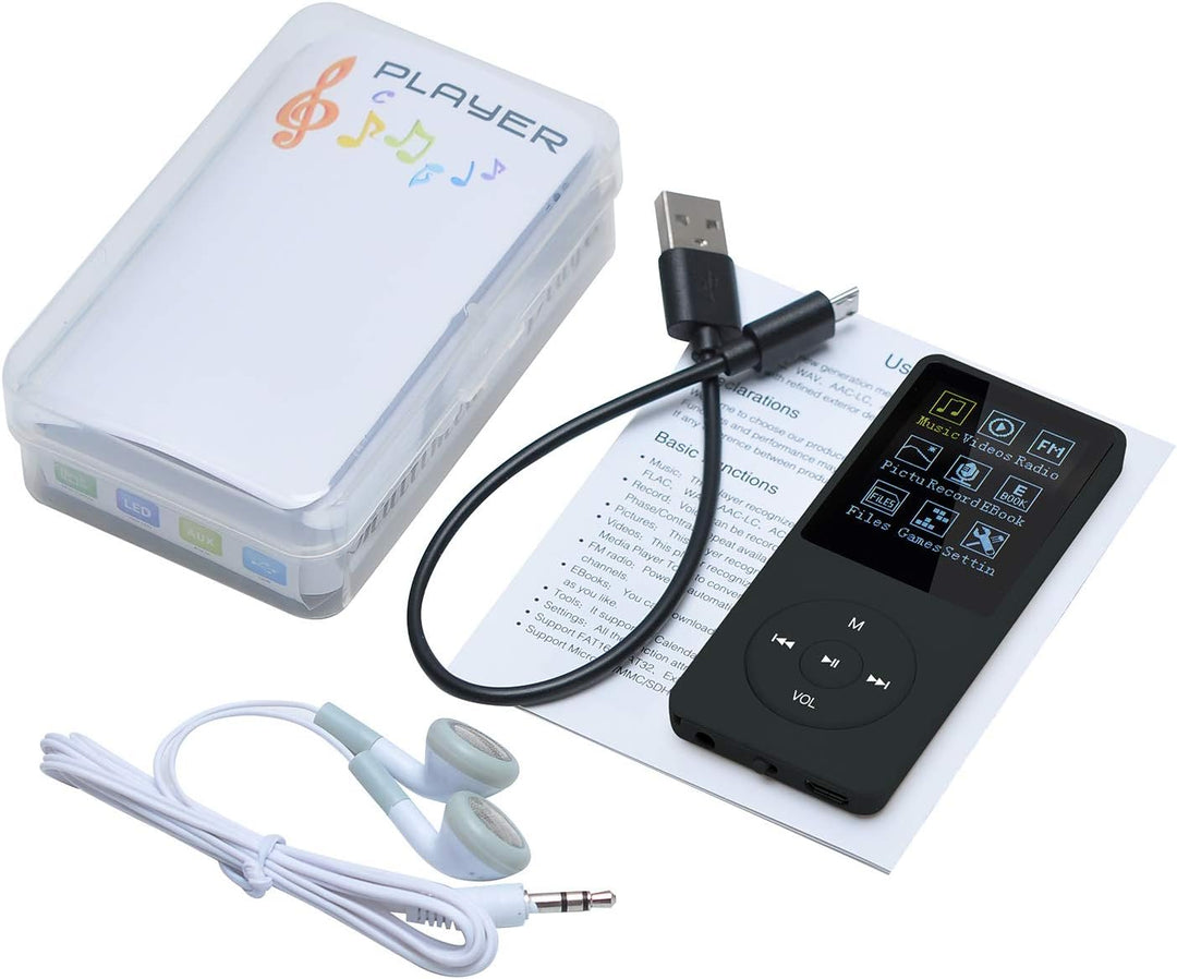 COVVY 8GB Tragbare MP3 Musik Player, Support bis zu 64GB SD Speicherkarte, Lossless Sound HiFi MP3 P