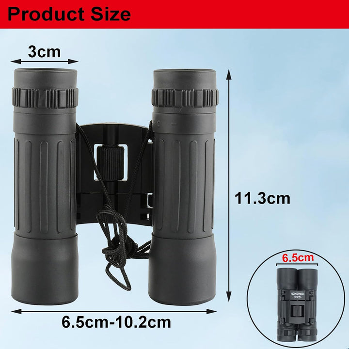 FLYAMAPIRIT Mini Fernglas Teleskop Faltbares 12X30 HD Fernglas mit Tragegurt und Tragetasche für Vog
