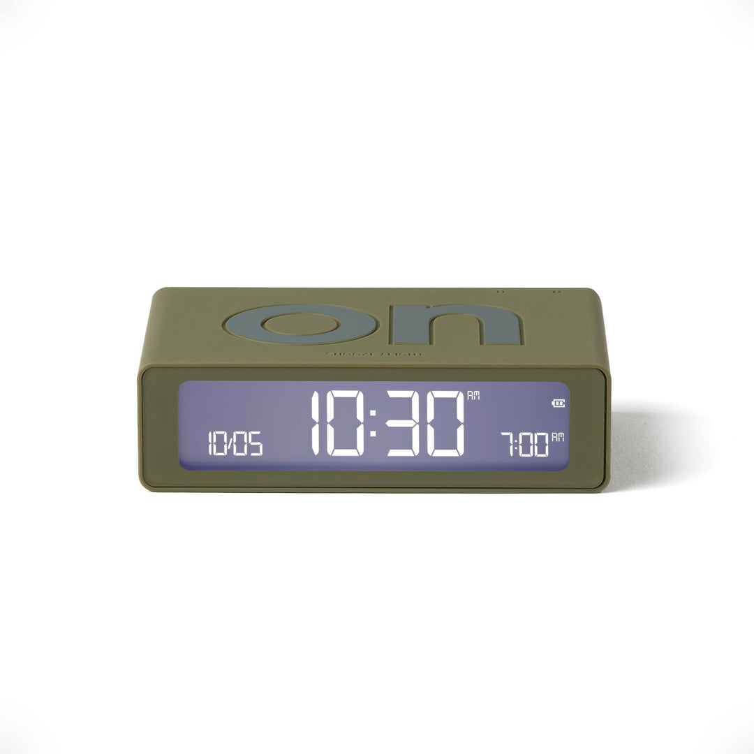 Lexon Flip Mini Reisewecker, digitaler LED-Wecker mit On/Off-Funktion, Einstellbarer Helligkeit, wie