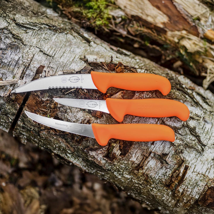F. DICK Messer Set ErgoGrip 3-teilig „Jagd Outdoor“ (Aufbrechmesser 15 cm, Ausbeinmesser geschweift