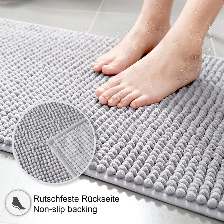 Decomira Badematte rutschfest | Als Badteppich Set kombinierbar | Badezimmer-Teppich Bad-Vorleger wa