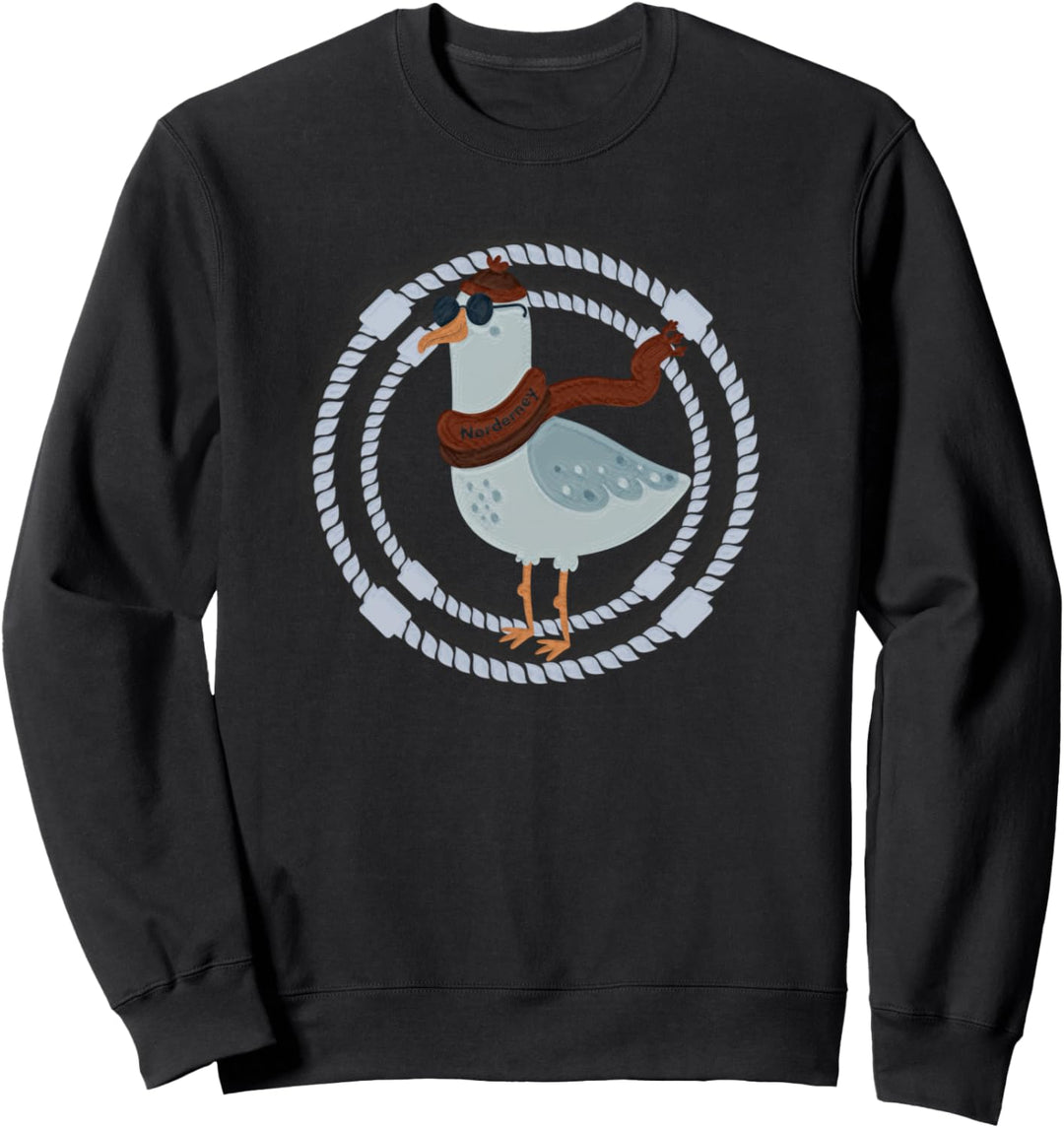 Norderney deutsche Insel Nordsee Urlaub Logo Design Möwe Sweatshirt
