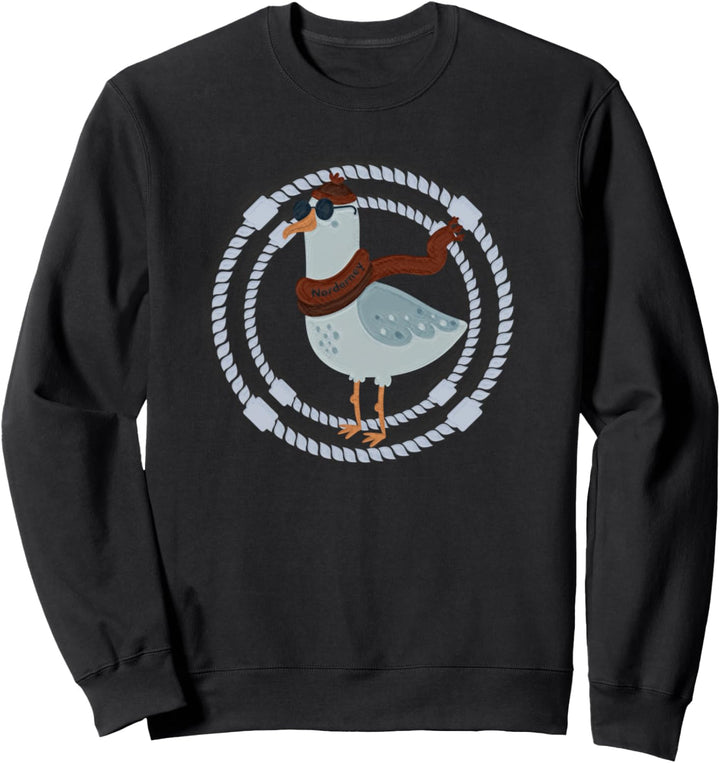 Norderney deutsche Insel Nordsee Urlaub Logo Design Möwe Sweatshirt