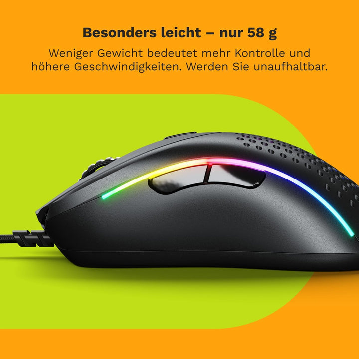 GLORIOUS Gaming Model D 2 Wired Gaming Mouse - ergonomische, superleicht 58g, 26K optischer Sensor,
