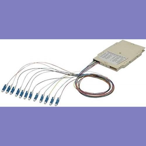DIGITUS LWL Spleiss-Kassette - 12 Pigtails - Vormontiert - LC - OM4 - Durchgefärbt nach DIN IEC 6030