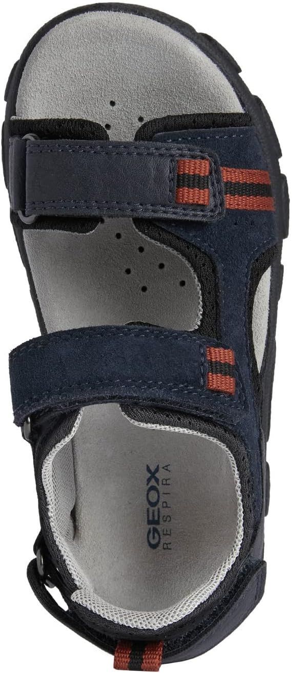 Geox Mädchen Jr Strada A Sandalen 24 EU Navy Dk Red, 24 EU Navy Dk Red