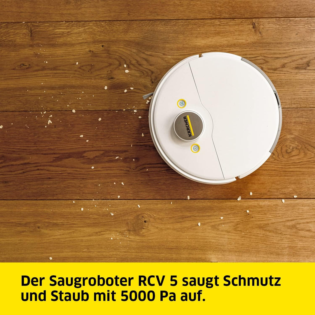 Kärcher Saugroboter RCV 5 mit Wischfunktion, App-Steuerung, LiDAR-Laser-Navigation, Dual-Laser und K