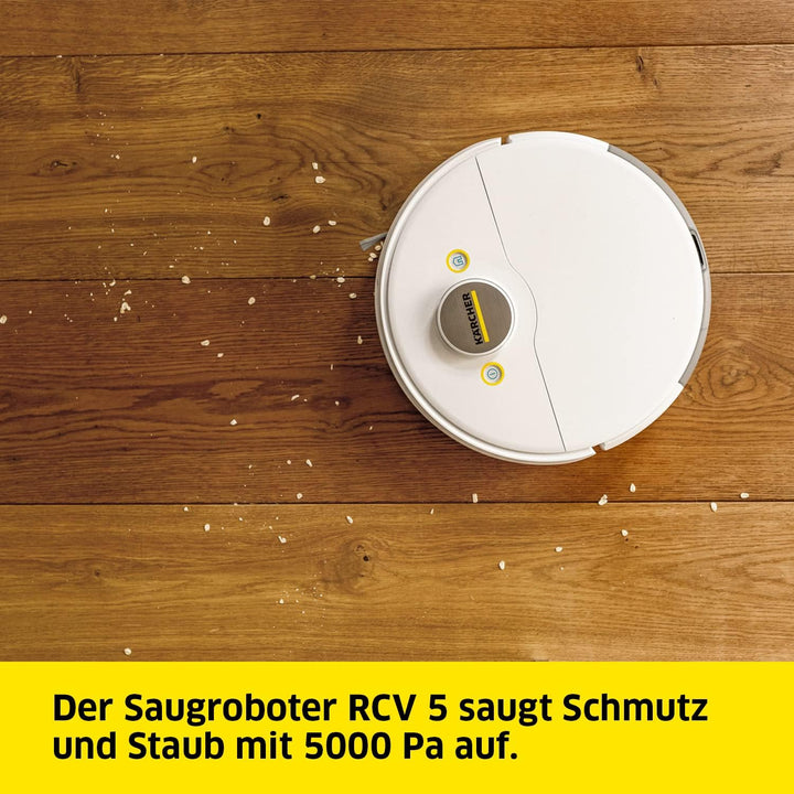 Kärcher Saugroboter RCV 5 mit Wischfunktion, App-Steuerung, LiDAR-Laser-Navigation, Dual-Laser und K