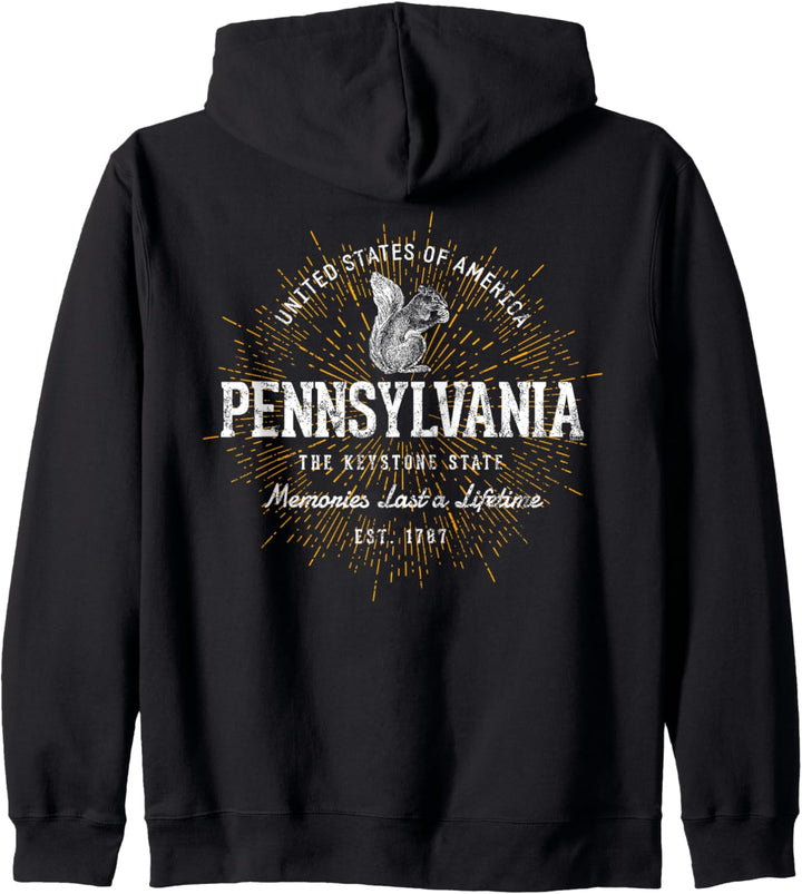 Vereinigte Staaten Vintage Style Retro Pennsylvania Kapuzenjacke