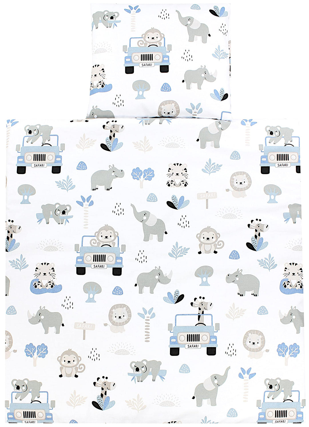 TupTam Wiegenset, Zoo Blau, 80x80 cm 80x80 cm Zoo Blau, 80x80 cm Zoo Blau