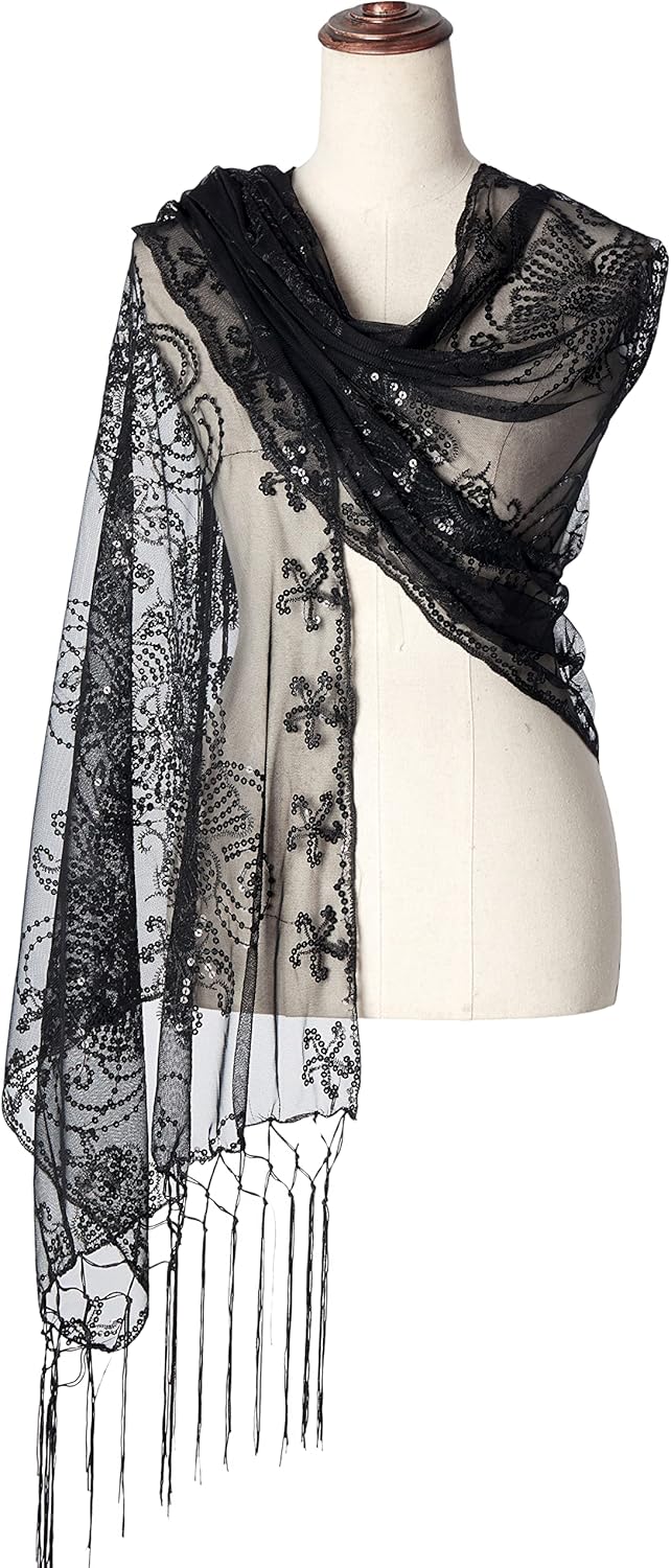 BABEYOND Damen Pashmina-Schal Einheitsgrösse Z-schwarz, Einheitsgröße Z-schwarz