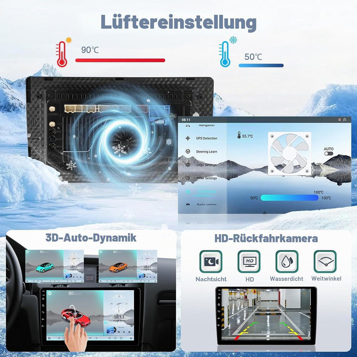 Hikity Qualcomm Snapdragon 8 Core 4+64G Android 15 Autoradio für Nissan NV200 2009-2018 Wireless Car