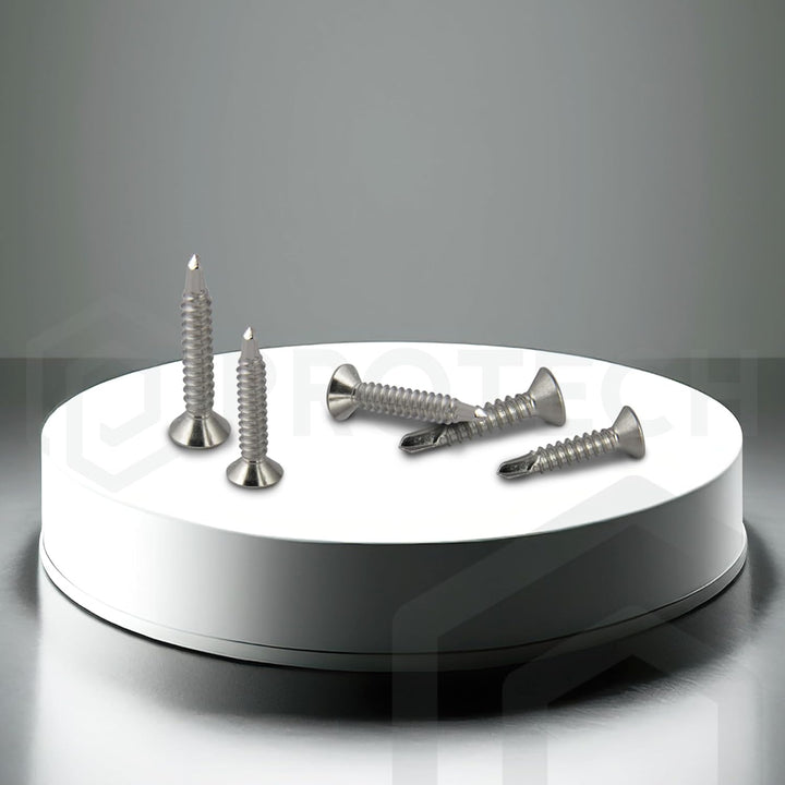 PROTECH 200 Stück Bohrschrauben Form O TORX 4,8x50 DIN 7504 Edelstahl A2 V2A Rostfrei Senkkopf-Schra