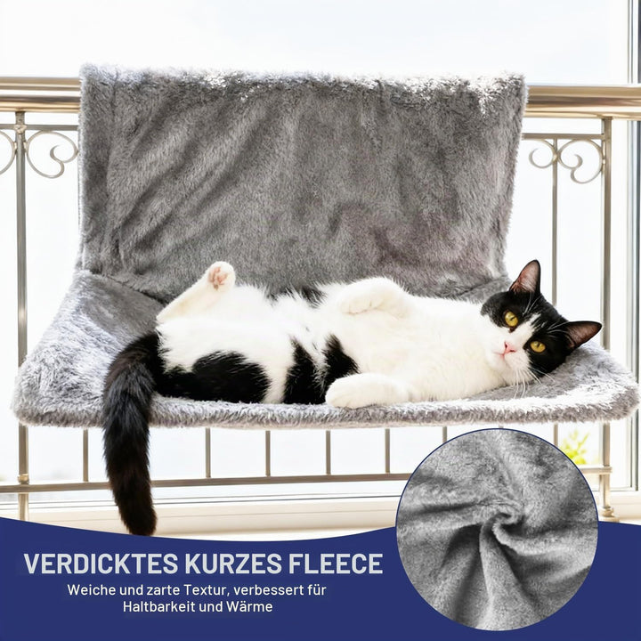 Katzenbett Heizun, Heizkörperbett für Katzenmit weichem Plüsch, Katzenheizungsliege Katzenhängematte