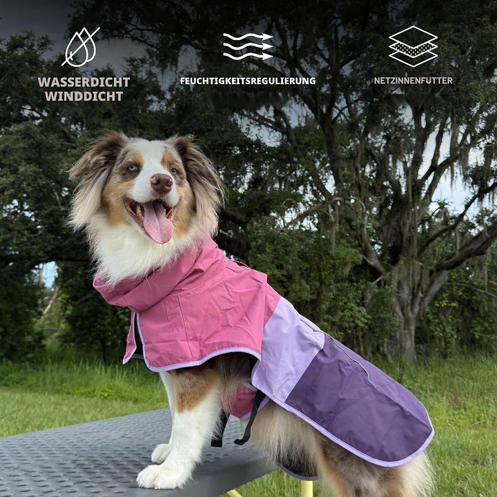 Spark Paws Hunderegenmantel, wasserdichte, Winddichte Regenjacke, für kleine, mittelgrosse, grosse u