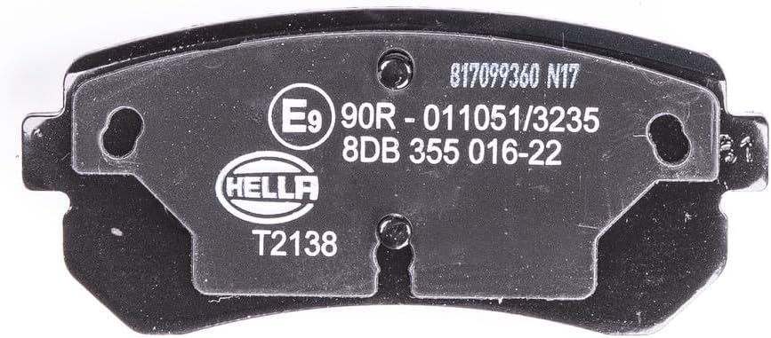 HELLA PAGID 8DB 355 016-221 Bremsbelagsatz - T2138 - Dicke/Stärke: 15.9mm - Bremssystem: Mando - mit