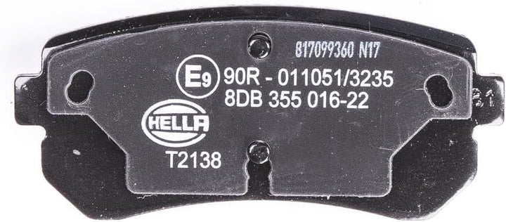 HELLA PAGID 8DB 355 016-221 Bremsbelagsatz - T2138 - Dicke/Stärke: 15.9mm - Bremssystem: Mando - mit