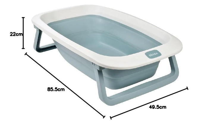 BÉABA, Faltbare Babybadewanne, Ultrakompakt, Rutschfeste Füsse, Trendiges Design, Abflussstopfen, Pr