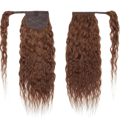 SEGO Clip in Ponytail Extensions Echthaar Zopf Pferdeschwanz Haarteil Lockig Wavy Curly Haare Haarve