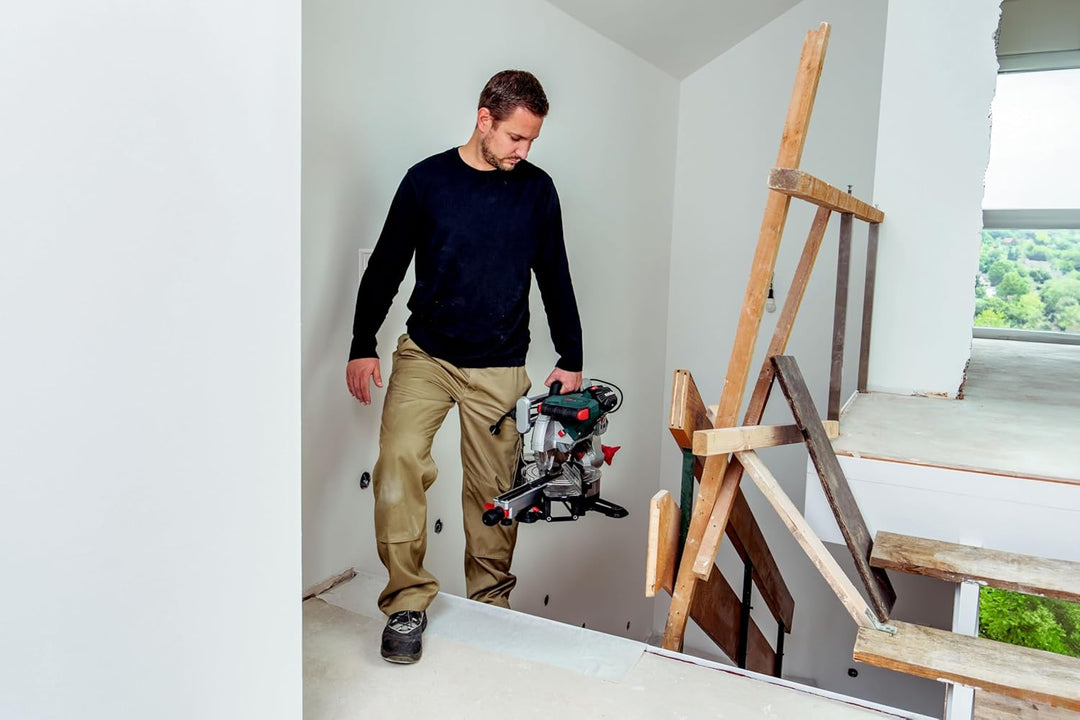 metabo Kappsäge KGSV 216 MC - 1200 W, 216 mm Sägeblatt - Mit Zugfunktion, LED-Schnittlinie, variable