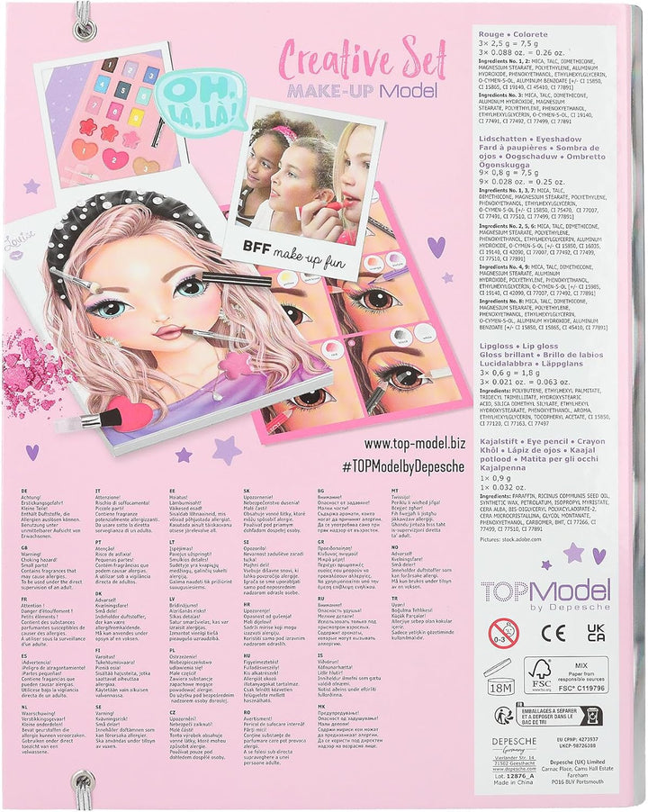 Depesche 12876 TOPModel Make Up Studio - Kreativmappe zum Gestalten schöner Makeup-Looks, inkl. Ausm