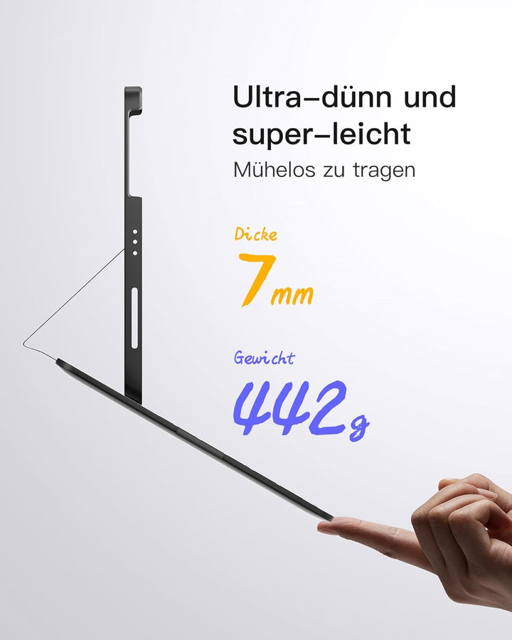 Inateck Ultraleichte Hülle mit Tastatur für iPad 10 Generation,iPad Air 6 11 Zoll 2024,iPad Air 5/4