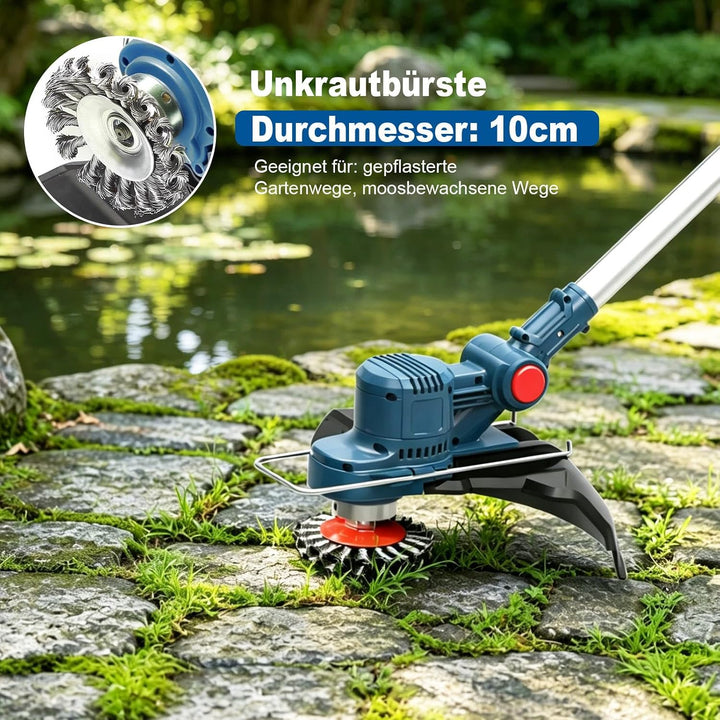 Akku Rasentrimmer für Makita-Akkus mit 5 Klingentypen Bürstenlose Rasentrimmer mit Unkrautbürste(ohn
