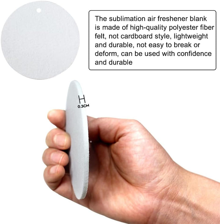 Sublimation Schlüsselanhänger Rohlinge Set, 30 Stück Auto Lufterfrischer-Blätter, Air Freshener Blan