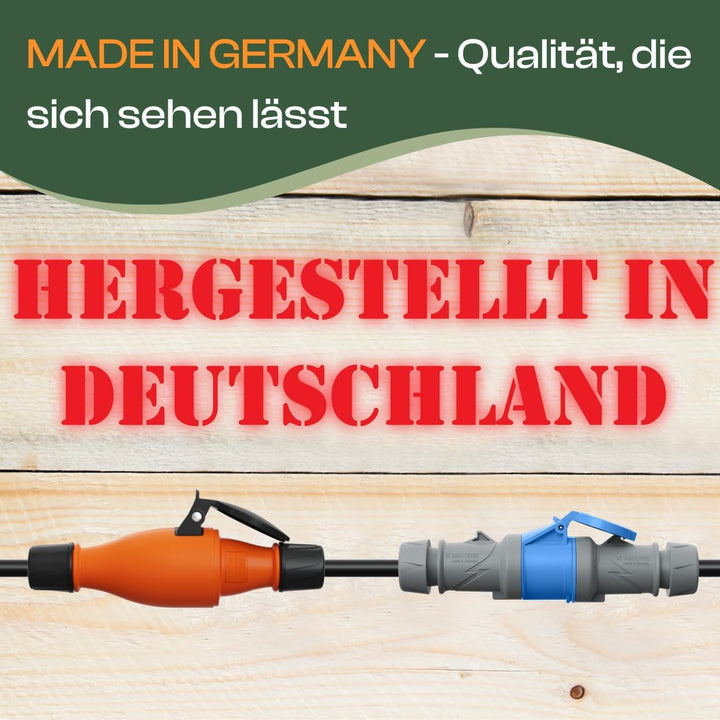 netbote24 CEE Kupplung Schuko Adapterkabel Camping Caravan Boot Campingkabel H07RN-F 3x1,5 mm² IP44