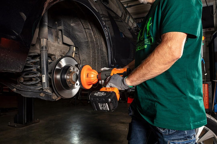 NEO TOOLS Radnabenschleifer I Radnaben Reiniger I ½“-Antrieb | für Pkw und Lieferwagen | Klettversch