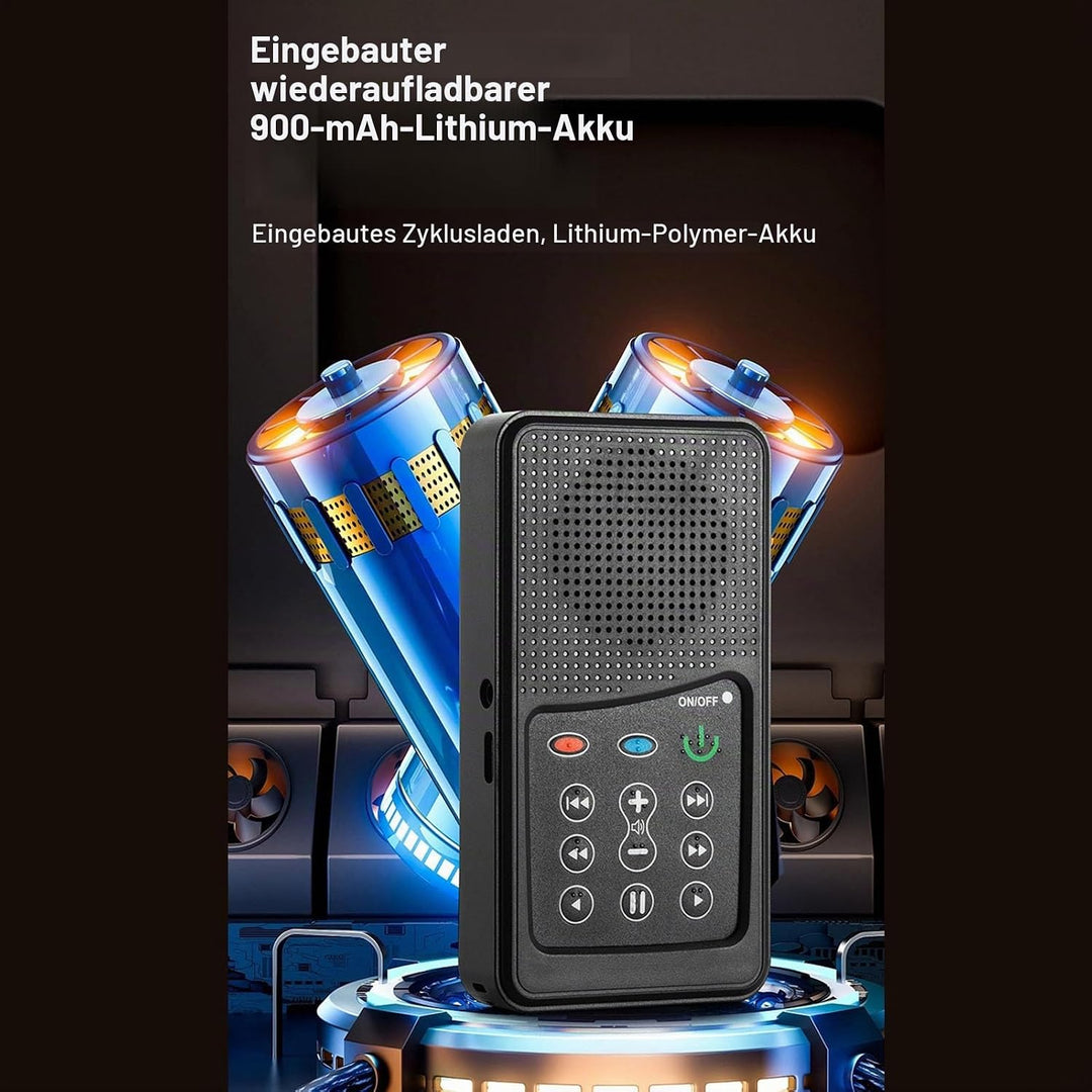 Audio Bible Player für Senioren, Solar Powered Scripture Hörbuch Player mit 4 GB Kapazität und Kopfh