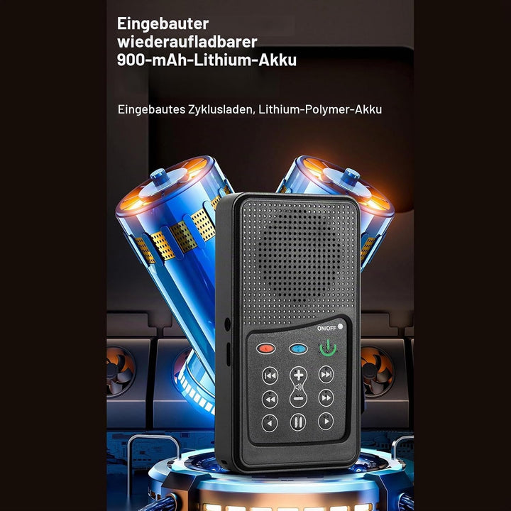 Audio Bible Player für Senioren, Solar Powered Scripture Hörbuch Player mit 4 GB Kapazität und Kopfh