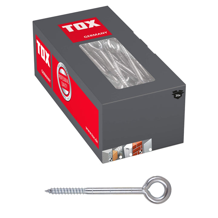 TOX Gerüstschraube Safe Fix Eye 12 x 120 mm, 20 Stück, 05810104 Gerüstschraube 12x120 mm, Gerüstschr