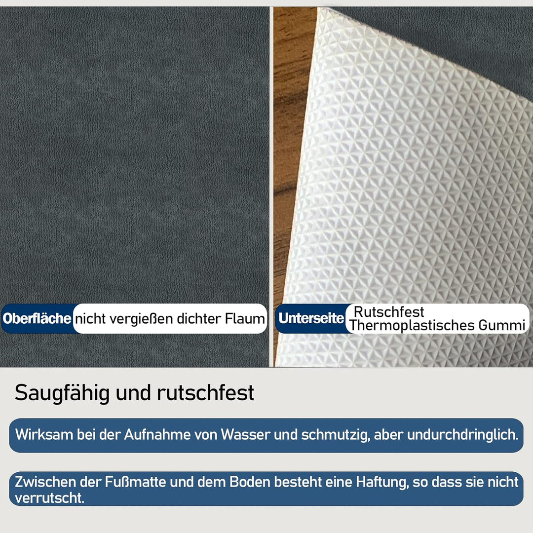 Fussmatte innen,waschbar Schmutzfangmatte,superdünne Eingangstürmatte,strapazierfähige Türmatte Schm