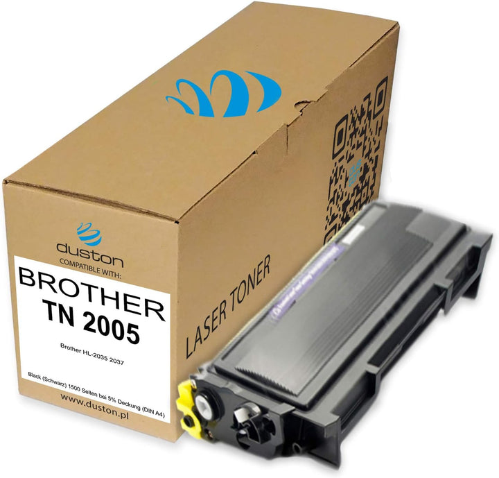 duston 2X TN2005/TN2000 Schwarz Toner kompatibel zu Brother TN-2005 DCP-7010 Fax 2920 HL-2030 HL-203