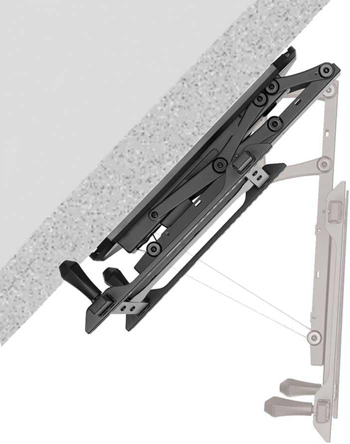 LogiLink BP0118 Elektrische TV-Deckenhalterung (32-70 Zoll) mit Fernbedienung für flache und curved