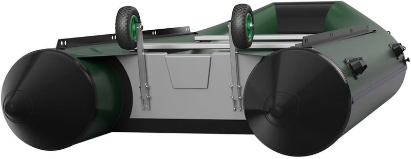 SUPROD Heckräder, Slipräder, Schlauchbooträder, Transporträder, klappbar, ET200, Edelstahl Schwarz/G