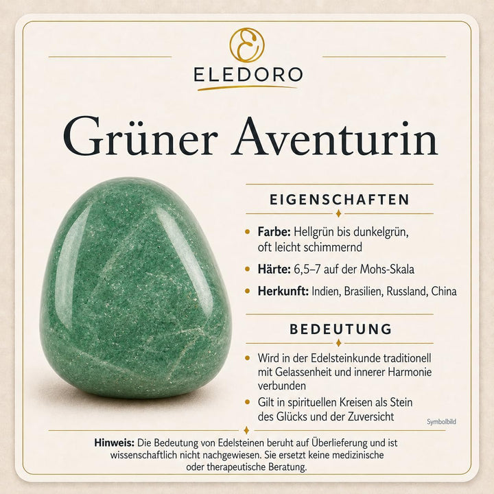 Damen Edelstein-Kette 80cm – 8mm Naturstein-Perlenkette handgeknotet | Ohne Verschluss | Spirituelle