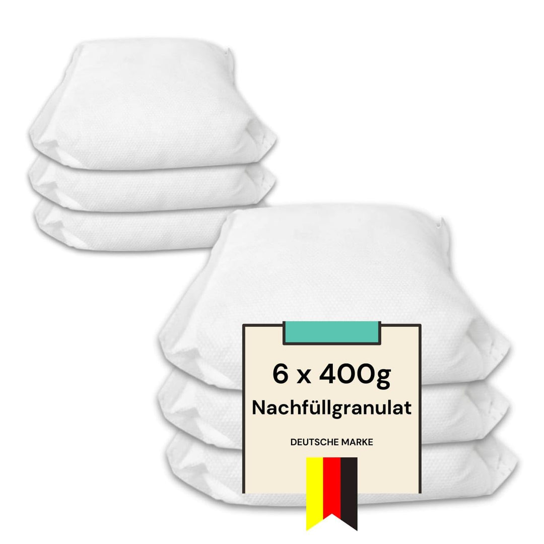VANI Luftentfeuchter Nachfüllpack (6er Set, je 400g) - Luftentfeuchter Granulat - Schutz gegen Schim