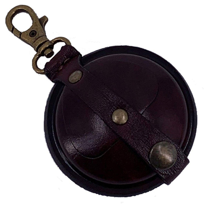 MIKA Unisex Schlüsselanhänger Klein aus Echtleder/Sattelleder, Schlüsseletui mit Münzfach, Kleingeld